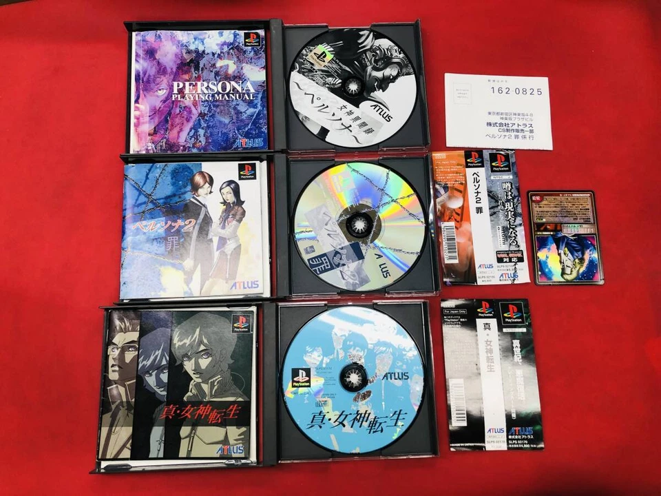 Juego de 4 piezas Shin Megami Tensei Persona Persona2 Devil Summoner Soul Hackers PS1 Foto 2 de 4