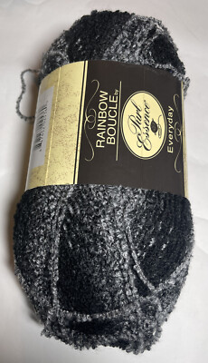 PURL ESSENCE- RAINBOW BOUCLE Yarn.  1 Ball.black/ White/ GreyI Combine Shipping.