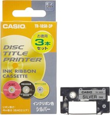 CASIO TR-18BK-3P Black DISK TITLE PRINTER INK RIBBON CASSETTE japan