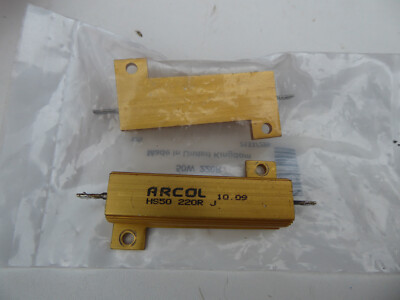 Lastwiderstand 2 Stk Arcol HS50 220 Ohm Alu chassis mount load resistor 220 Ohm