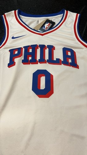 Philadelphia 76ers Tyrese Maxey Nike White Swingman Jersey Association Edition - Picture 4 of 10