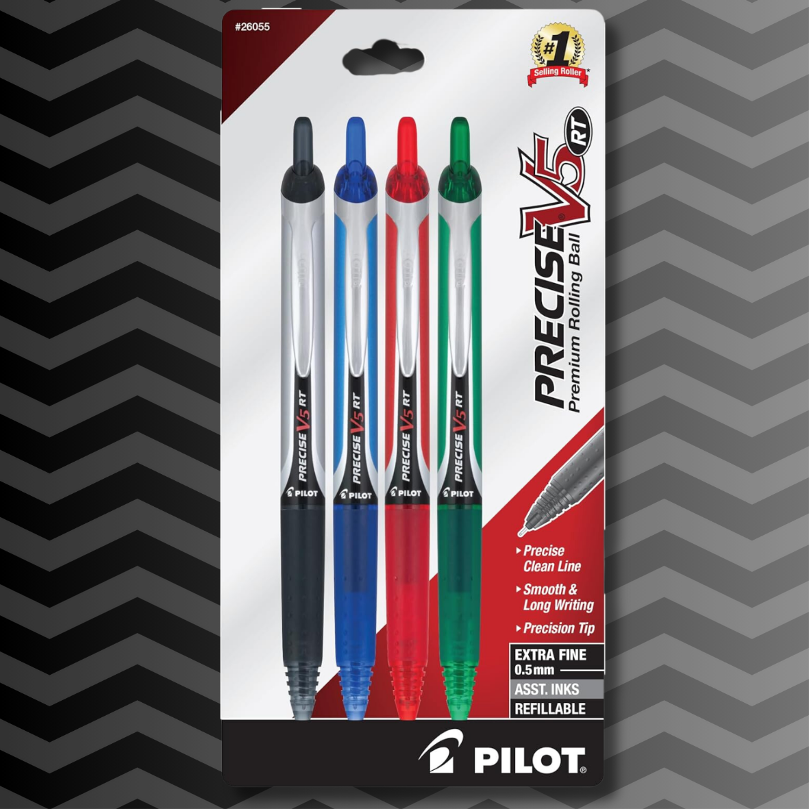 PILOT Precise V5 RT Refillable & Retractable Liquid Ink Rolling Ball Pens, Extra