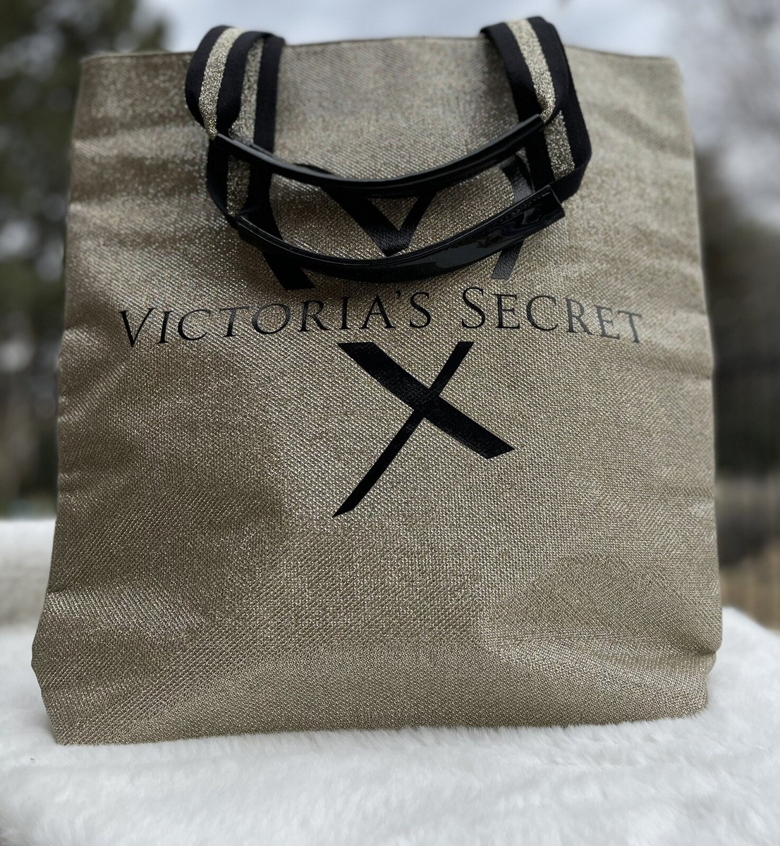 Sac Tote VICTORIA'S SECRET Édition Limitée 2017 - Ivoire Et Or, Taille Large, Neuf Avec Étiquettes