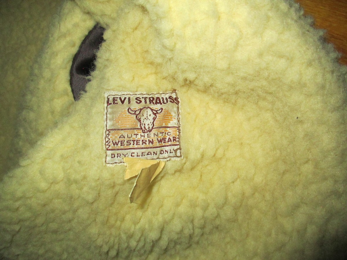 LEVI'S Vtg 50s 60s Leather Suede Big Capital E Jacket Sherpa LEVI'S Vtg 50s 60s Leather Suede Big Capital E Jacket Sherpa
