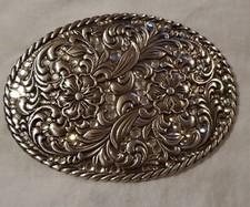NOCONA BELT BUCKLE for 1 1/2" Belt 2 1/2" by 1 1/2" w/RHINESTONES NEVER USED