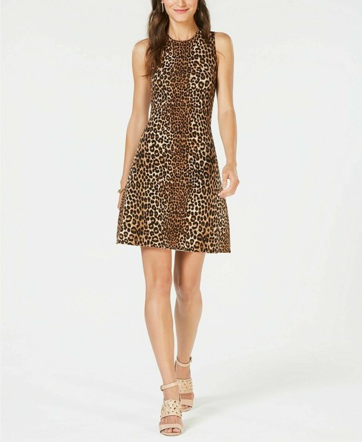 michael kors leopard dress