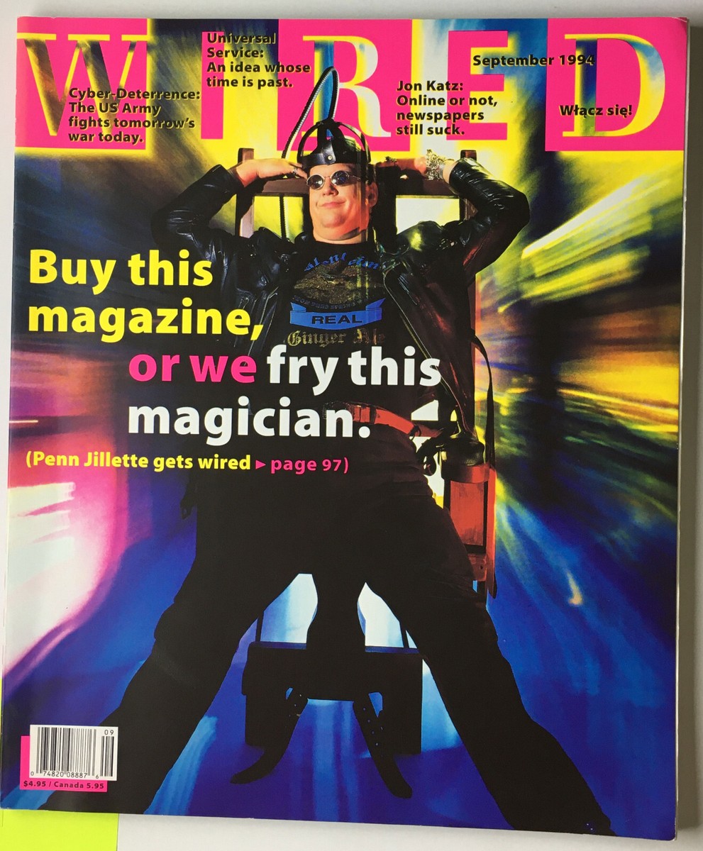 Wired Magazine Issue 2.09 September 1994 Penn Jillette | eBay