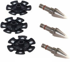 AOKA Set of 3 Steel Arrowhead Tripod Spikes Snowshoes Replacement Feet Universal