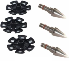 AOKA Set of 3 Steel Arrowhead Tripod Spikes Snowshoes Replacement Feet Universal