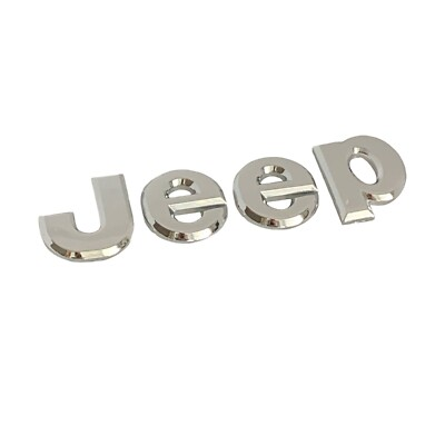 #ad #ad Jeep Nameplate Emblem for Hood Liftgate Trunk Lid SILVER CHROME $25.00