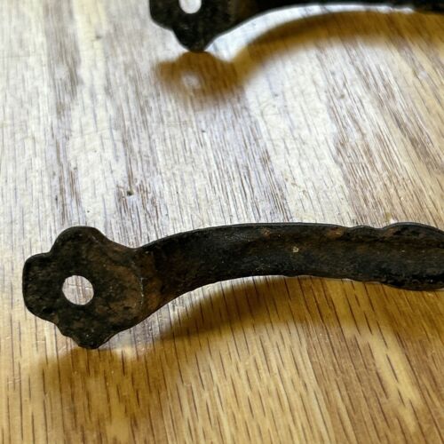 Antique Cast Iron Gate Handle Pull Black 5.5" Original Hardware Salvage - Picture 12 of 13