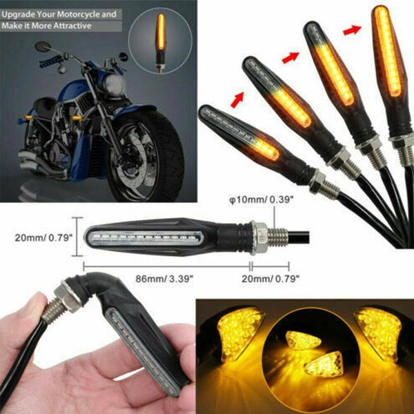 4X Lauflicht Blinker Motorrad Mini Links Rechts Universal Quad Atv Roller-image
