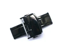 1 - 5 Pcs 18mm Black Tone Push Button Deployment Buckle For Leather Watch Strap