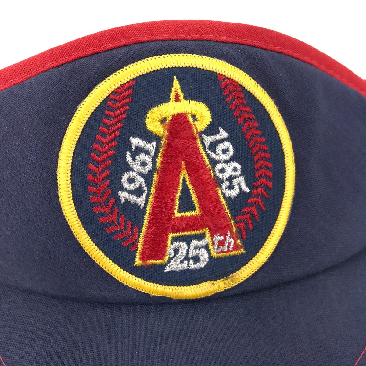 Vintage Anaheim Angels MLB patch visor cap 25th Anniversary 1961