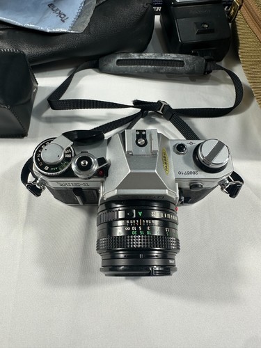 RARE Vtg Canon 35mm Camera 1984 Olympics W/ Multiple Lenses Flash Case Manual - Picture 8 of 14