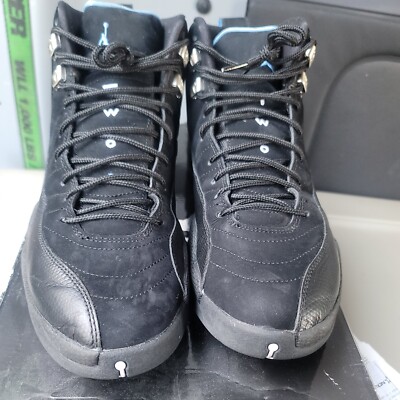 Nike Air Jordan 12 XII‎ Mens Size 11 Retro Nubuck 130690-018 University Blue Nike Air Jordan 12 XII Nubuck Black University Blue Mens Sz  main image 4