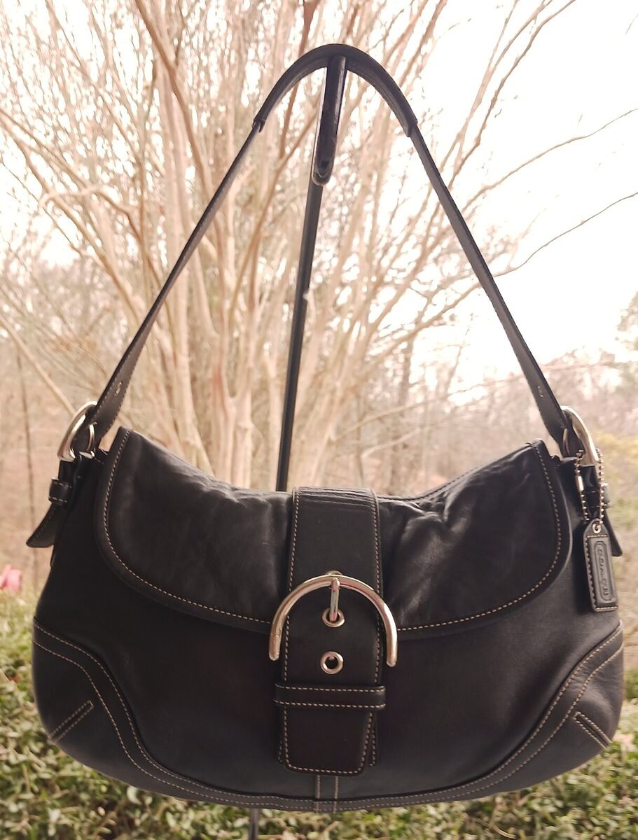 Coach 9248 MEDIUM Vintage Soho Y2K Black Leather Shoulder Coach 9248 MEDIUM Vintage Soho Y2K Black Leather Shoulder