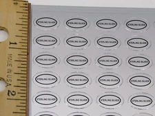 100 Peel Off Adhesive Labels Tags ~ Oval 1/2" x 5/16" Marked "STERLING SILVER"