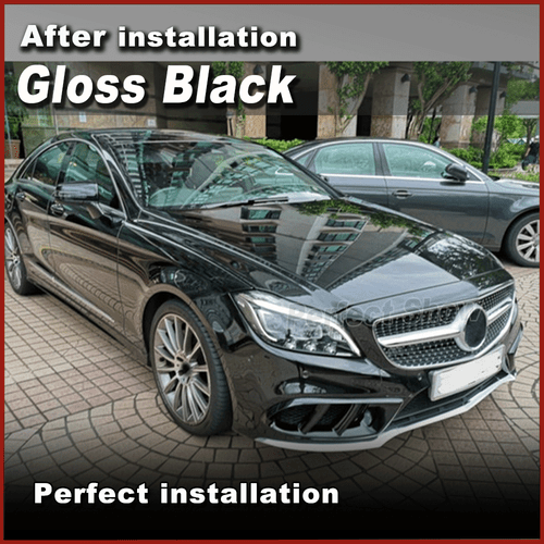 2xGlanz Schwarz Front Stoßstange Lufteinlass Entlüftung für Mercedes W218 CLS400 - Picture 2 of 11