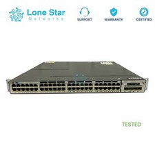 Cisco WS-C3750X-48P-L  48-Port PoE  Switch w/ Dual C3KX-PWR-715WAC & C3KX-NM-1G
