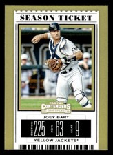 2019 Panini Contenders Picks Collegiate #11b Joey Bart Catchers Gear Card