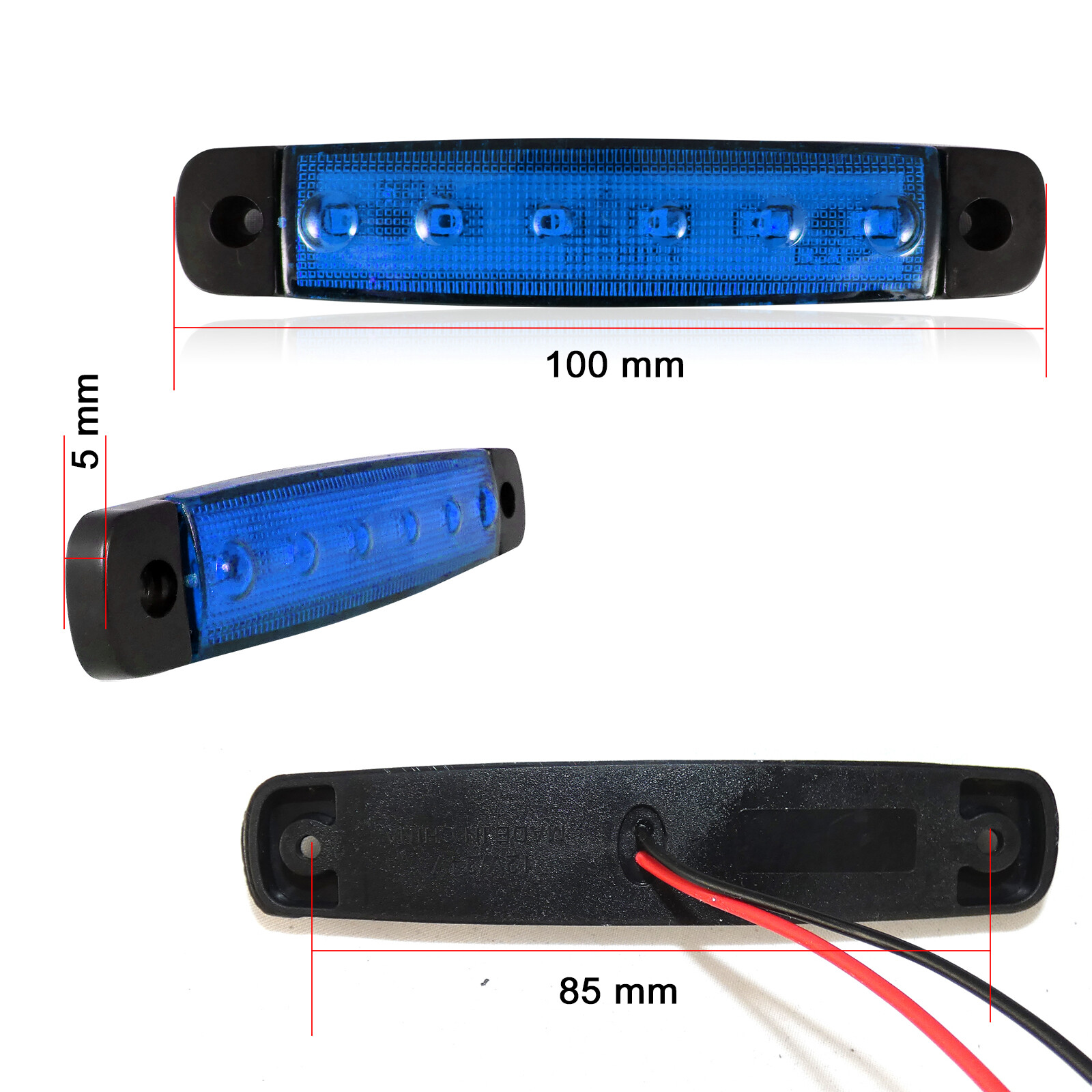 Lot De 10 Feux De Gabarit LED Blanc 12V Pour Camion, Fourgon, Caravane - Autonet, Homologué Route