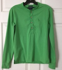 Ralph Lauren Golf Tailored Golf fit Boys Polo Long Sleeve Pull Over Green