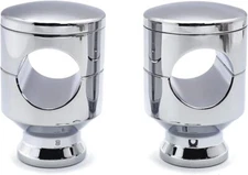 Chrome Straight 2" Rise 1 1/4" 1.25"  Mount Handlebar Risers for Harley