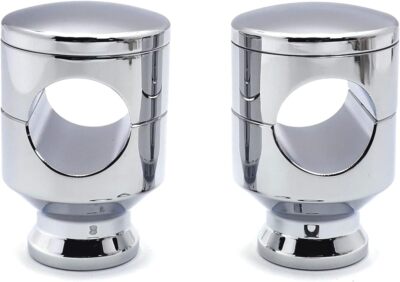 Chrome Straight 2'' Rise 1 1/4'' 1.25''  Mount Handlebar Risers for Harley