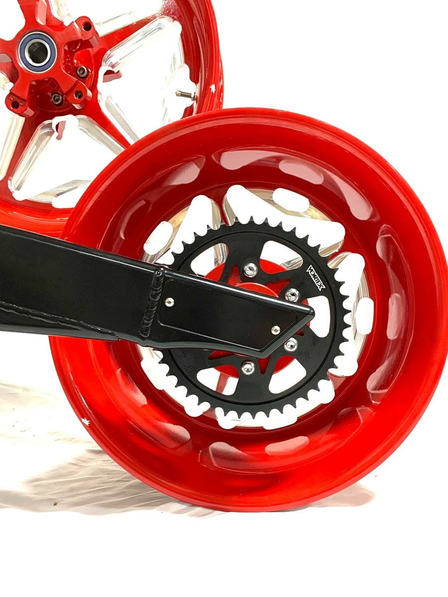 240 FAT TIRE KIT RED CONTRAST SPEED STAR WHEELS 2006-2020 KAWASAKI