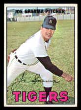 1967 OPC O PEE CHEE TOPPS MLB BASEBALL #13 Joe Sparma EX-NM Detroit Tigers Card
