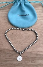 Return To Tiffany  Co. Sterling Silver Bead Beaded Bracelet T C NY .925