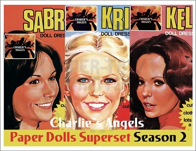 CUSTOM VINTAGE REPRINT - CHARLIE'S ANGELS PAPER DOLLS SUPER SET - SEASON 2
