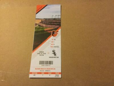 ORIOLES~2019 TICKET STUB 4/22/19 VS WHITE SOX~Jose Abreu HR #150