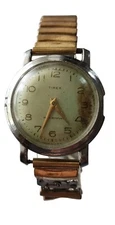 Vtg Timex Mens Wrist Watch Shock Resistant (Hadley Band 1-20 10K GF) AS IS