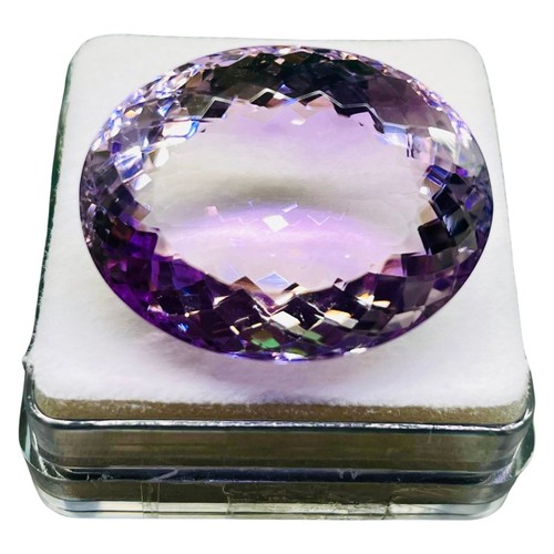 VVS 47.05 Cts Natural Bolivian Pink Amethyst Dazzling Pendant Size Huge Gemstone - Picture 7 of 21