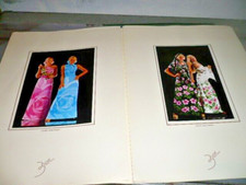 COLLEZIONISMO CARTACEO 5 FOTO VINTAGE il COLORE nell'ARTE e MODA 1974 AFFARE!