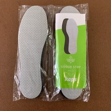 Kaps Cut To Size Unisex W's 5 - M's 13 Charcoal Anti Odor Insoles 3 Pairs NWT