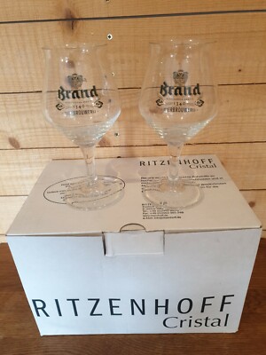 Markenbier 0,25L Stielgläser Glas x2 - Perfekter Entwurf Sub Klinge Neu 1