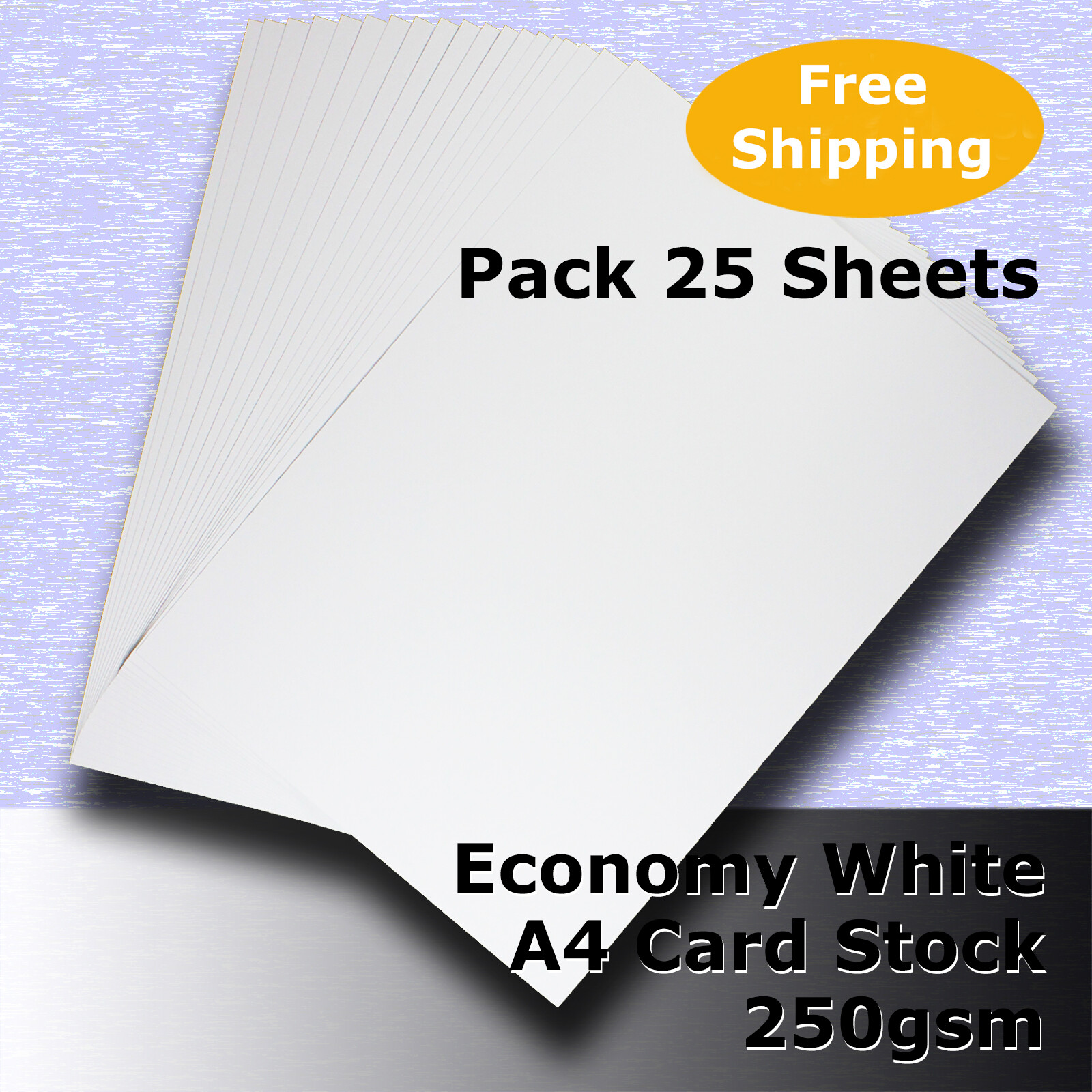100 Sheets Economy Card Stock White A4 
