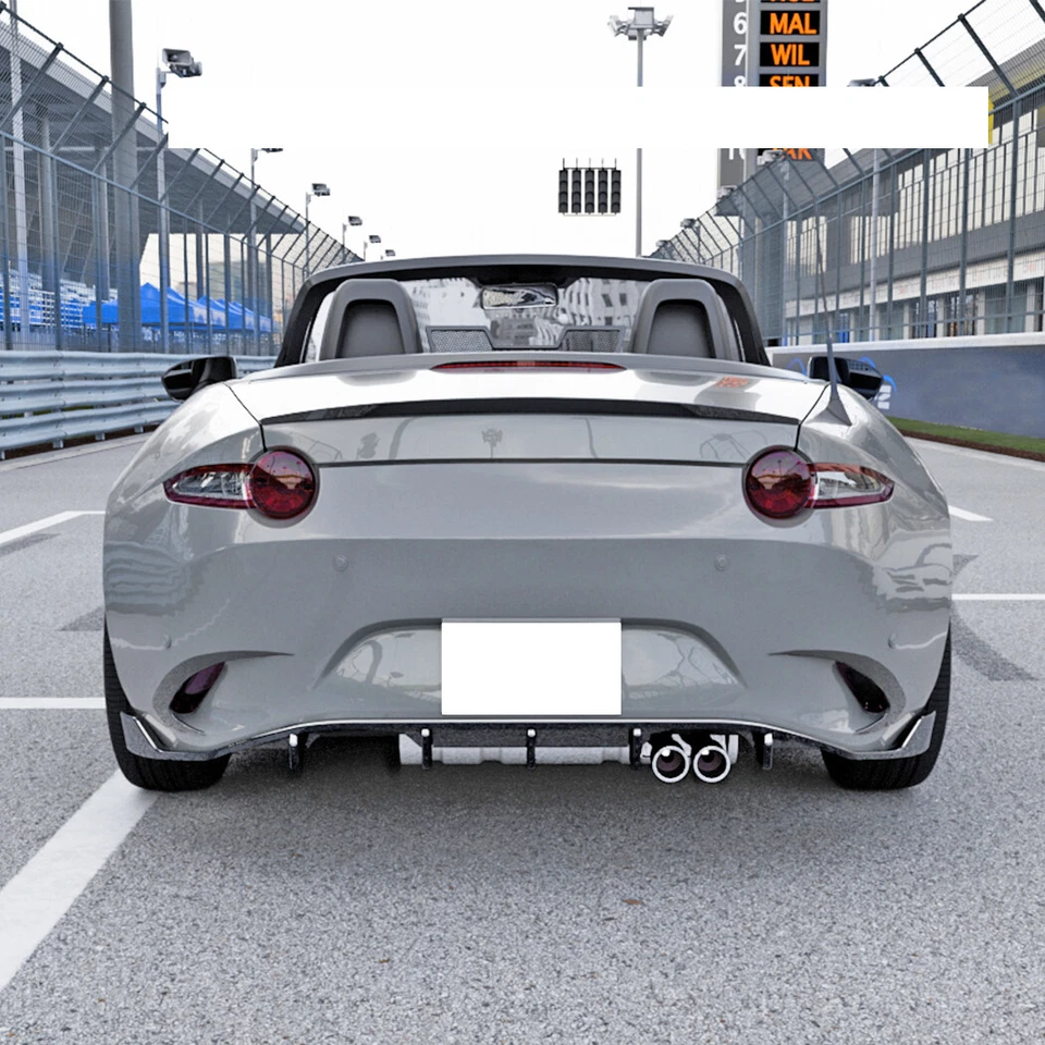 For 2016-2024 Mazda MX5 MX-5 Miata ND RF JDM GR Style Rear Diffuser Glossy Black - Image 2 of 4