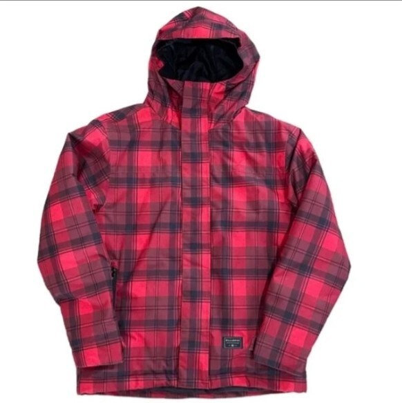 BILLABONG Youth Snow Jacket - BSNJGMIP - Red Plaid - Large BILLABONG Youth Snow Jacket - BSNJGMIP - Red Plaid - Large