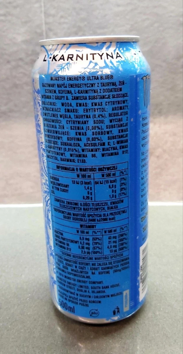 Blue Monster Nutrition Facts