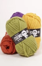 DROPS Eskimo wool yarn aka Snow 50g balls multiple colors