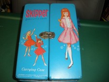 Vintage Mattel 1964 Skipper Barbie's Little Sister Carrying Case Blue Vinyl