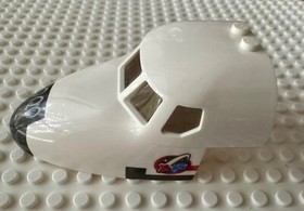 LEGO Aircraft Fuselage Space Shuttle with Black Space Shuttle Nose 18907pb02