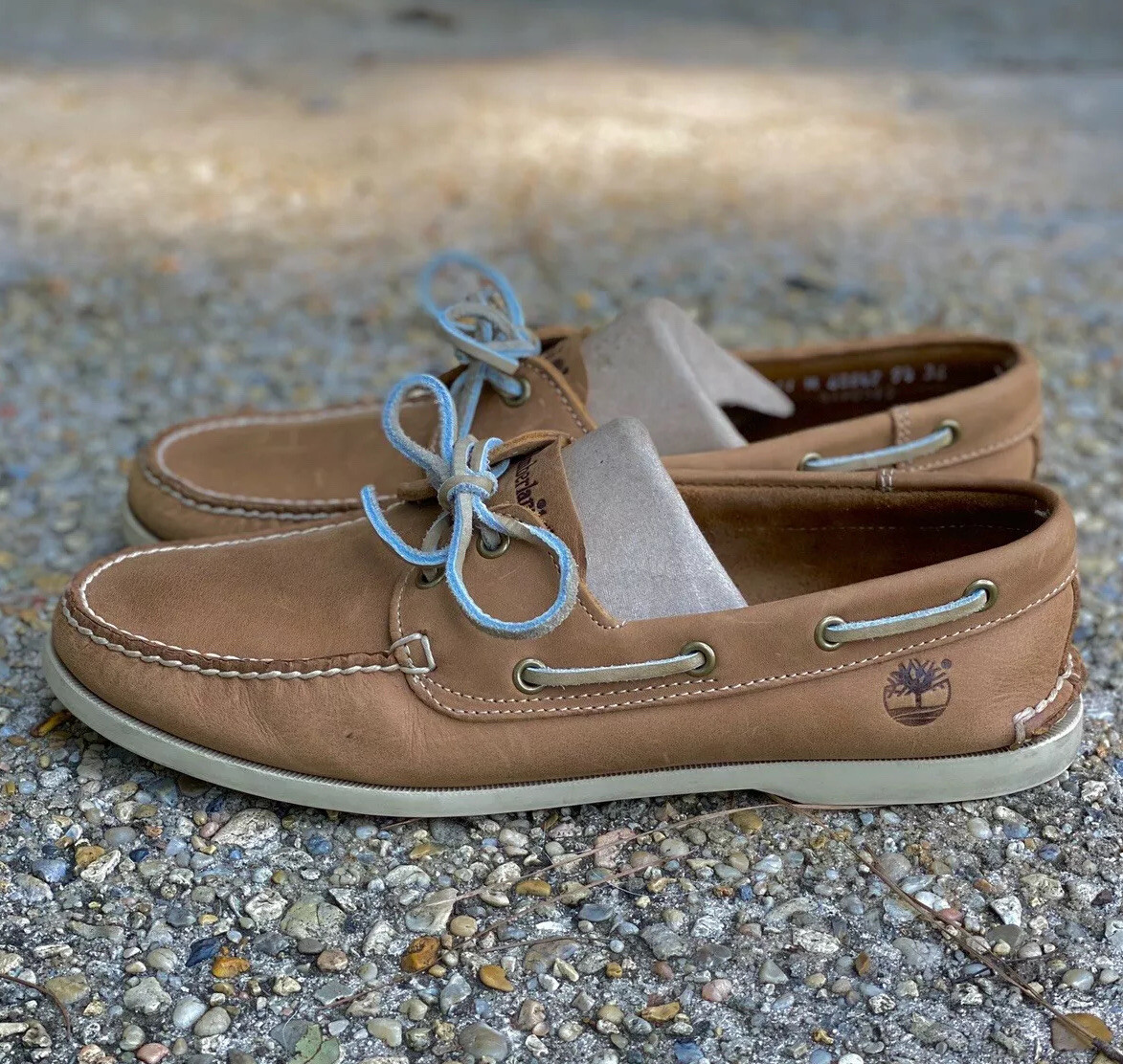 timberland 2 eye boat shoe tan