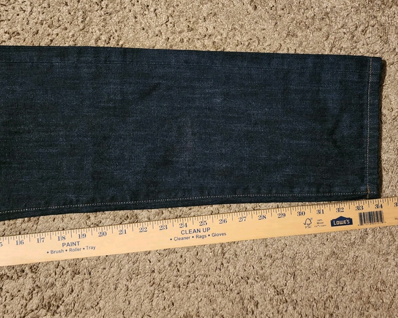 Outerknown SEA Ambassador Jeans Mens 34x34 Indigo Selvedge Button Fly Slim NWT