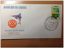 Senegal FDC First Day Cover 1983 Rotary Club Dakar Aliz&eacute;s Fish