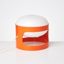 Vintage Kartell Joe Colombo Model KD28 Table Lamp - Orange - 1960s